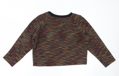 Womens UK Size 10 Glamorous Multicoloured Cropped Blouse