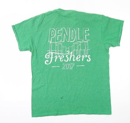 Mens UK Size M Gildan Green  T-Shirt