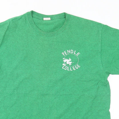 Mens UK Size M Gildan Green  T-Shirt