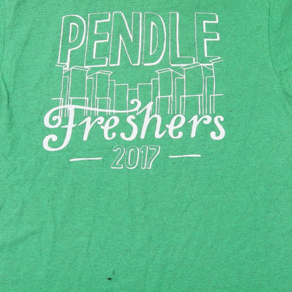 Mens UK Size M Gildan Green  T-Shirt