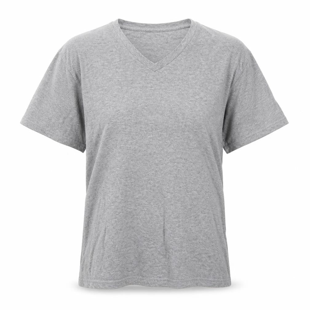 Front view of SOLS women’s grey basic t-shirt, size L