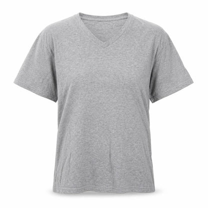 Front view of SOLS women’s grey basic t-shirt, size L