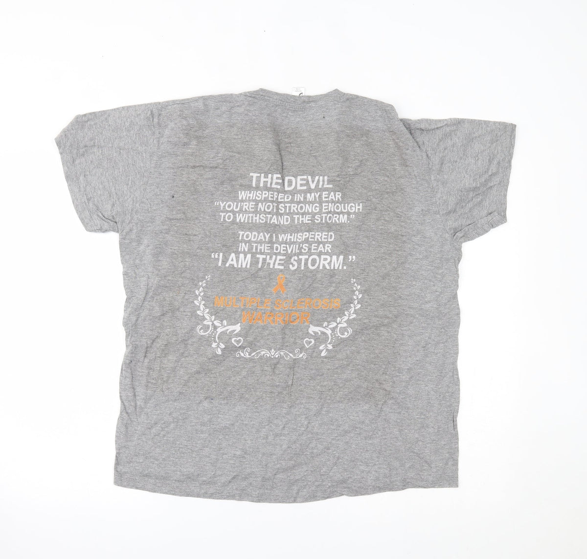 Back view of SOLS women’s grey basic t-shirt, size L