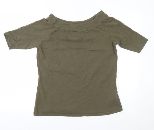 Womens UK Size 16 LABEL BE Green Basic Blouse