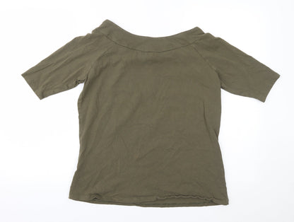 Womens UK Size 16 LABEL BE Green Basic Blouse
