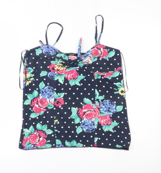 George Womens Blue Polka Dot  Camisole Tank Size 14
