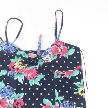 George Womens Blue Polka Dot  Camisole Tank Size 14