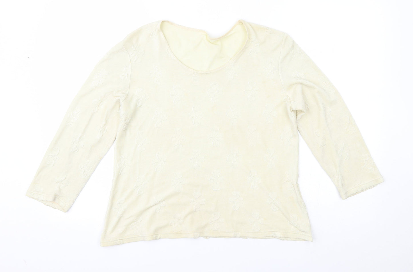 Womens UK Size 12 Preworn Yellow Basic Blouse