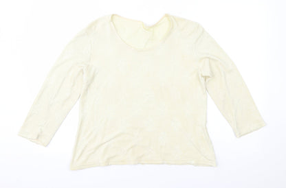 Womens UK Size 12 Preworn Yellow Basic Blouse