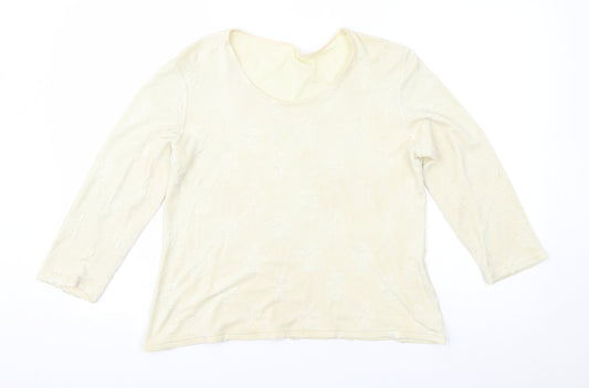 Womens UK Size 12 Preworn Yellow Basic Blouse