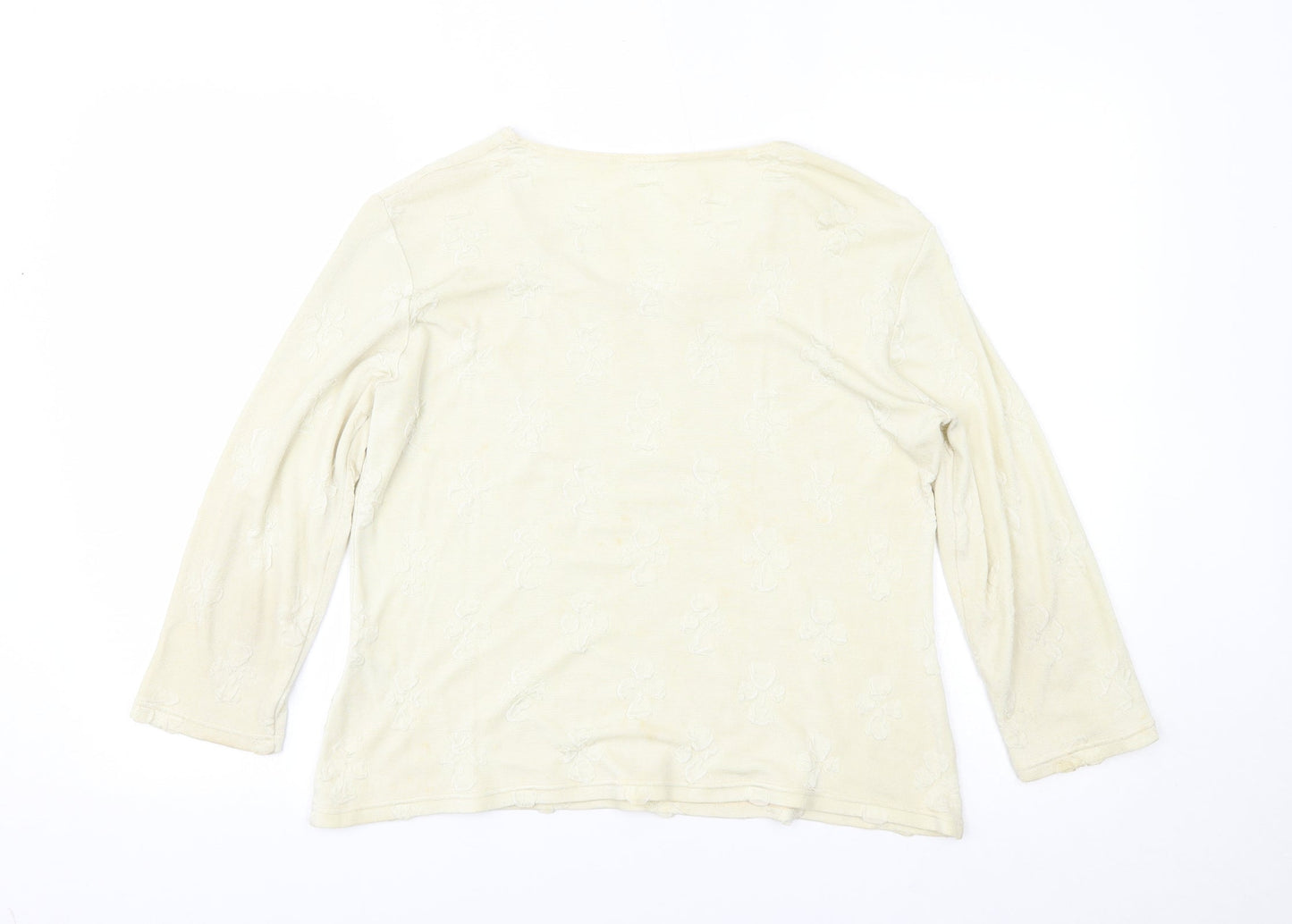 Womens UK Size 12 Preworn Yellow Basic Blouse