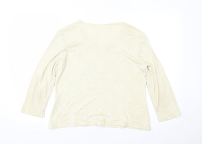 Womens UK Size 12 Preworn Yellow Basic Blouse