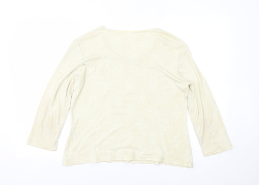 Womens UK Size 12 Preworn Yellow Basic Blouse