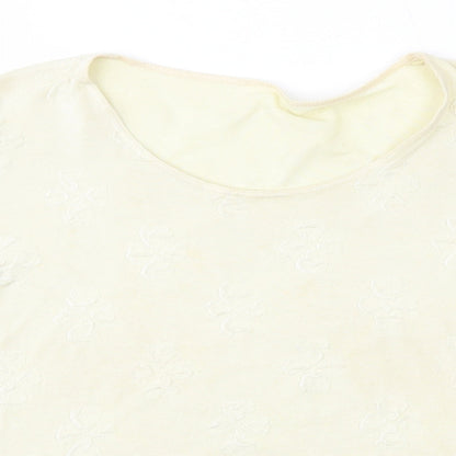 Womens UK Size 12 Preworn Yellow Basic Blouse