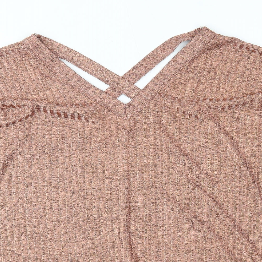 AYANAPA Womens Gold   Basic Blouse Size 12