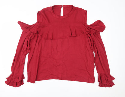 Avon Womens Red   Basic Blouse Size 14