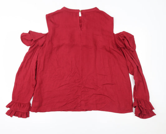 Avon Womens Red   Basic Blouse Size 14
