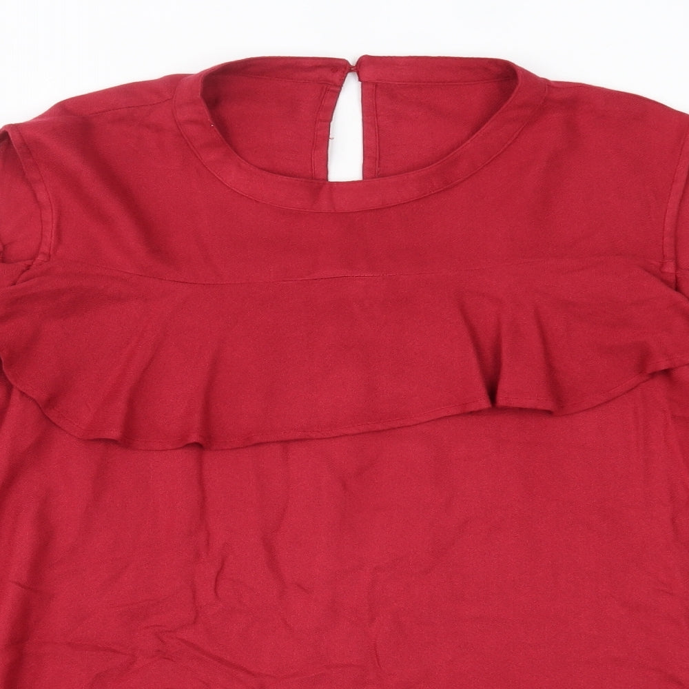Avon Womens Red   Basic Blouse Size 14