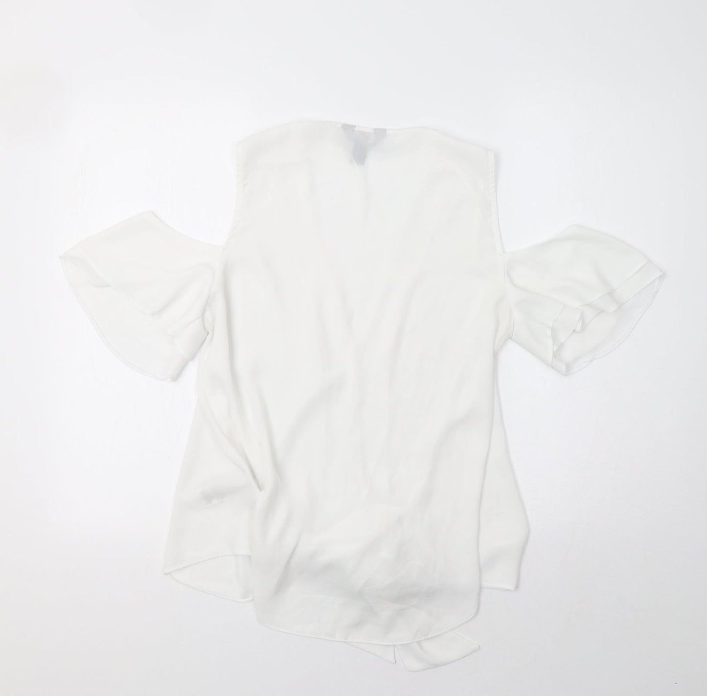Womens UK Size 10 New Look White Basic Blouse