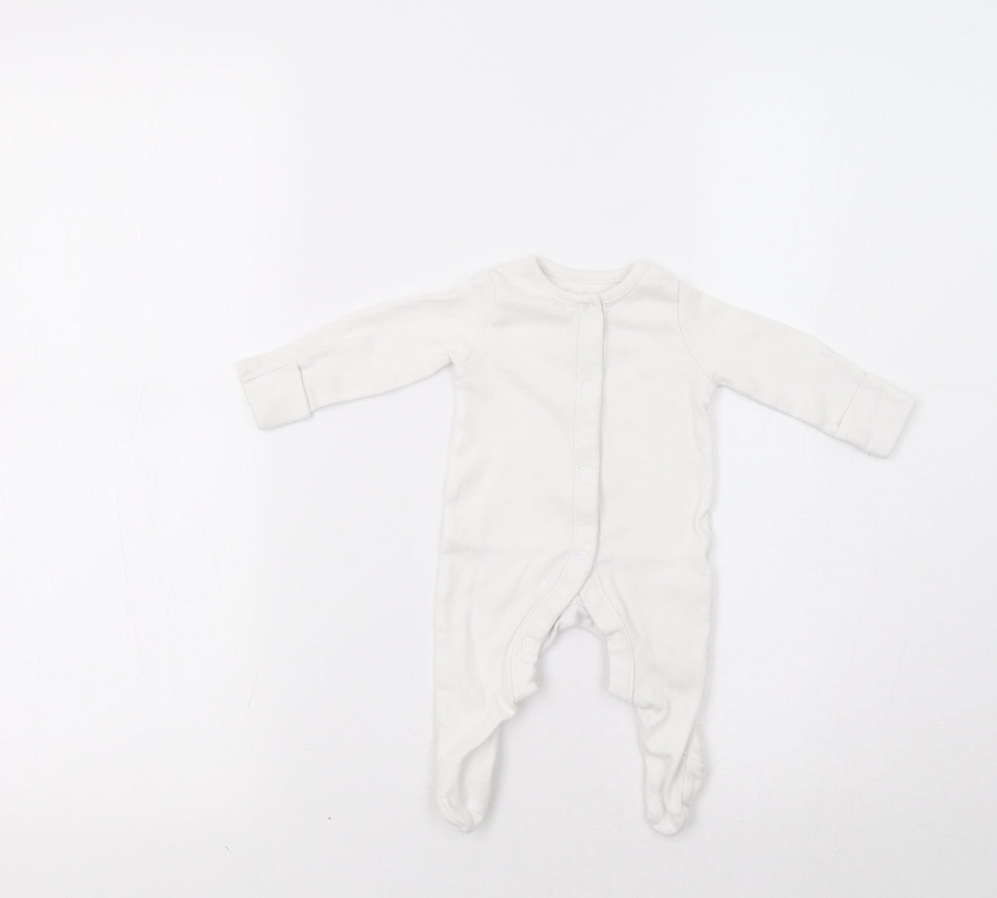 F&F Baby White   Babygrow One-Piece Size 0-3 Months