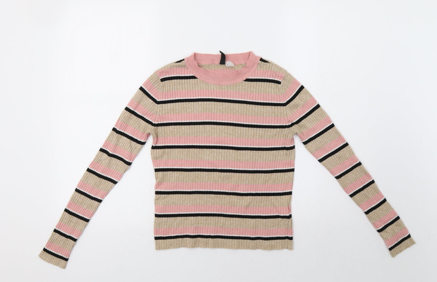 Womens UK Size M H&M Beige Pullover Jumper