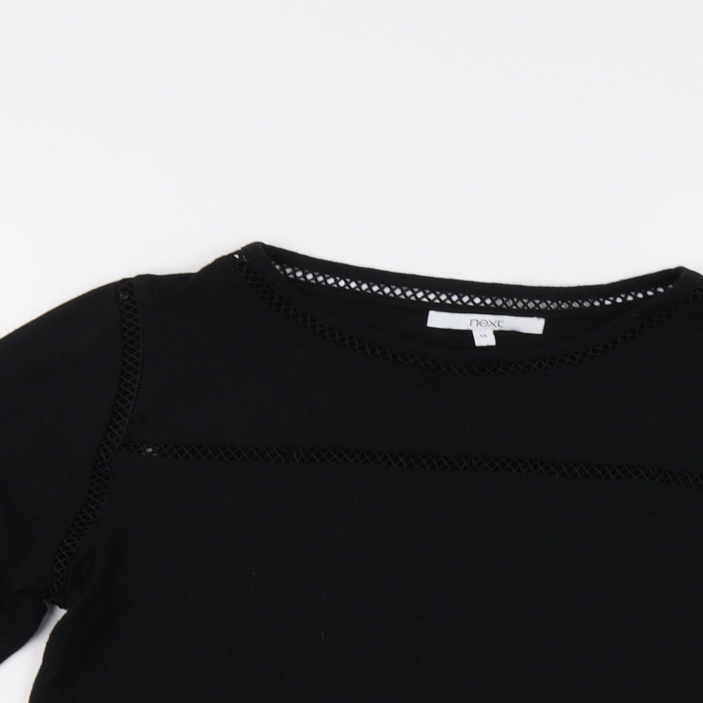 Womens UK Size 12 NEXT Black Henley Jumper