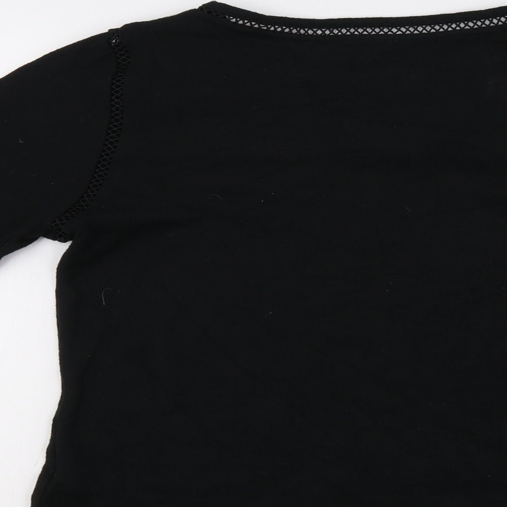 Womens UK Size 12 NEXT Black Henley Jumper