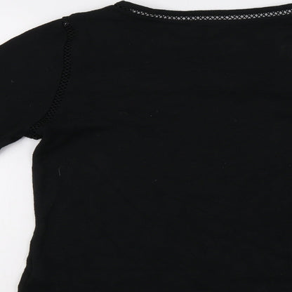 Womens UK Size 12 NEXT Black Henley Jumper