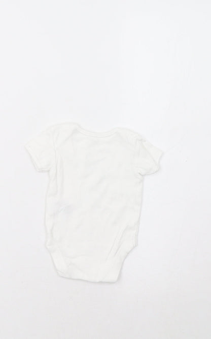 George Baby White   Romper One-Piece Size 0-3 Months  - Bunny & Bear