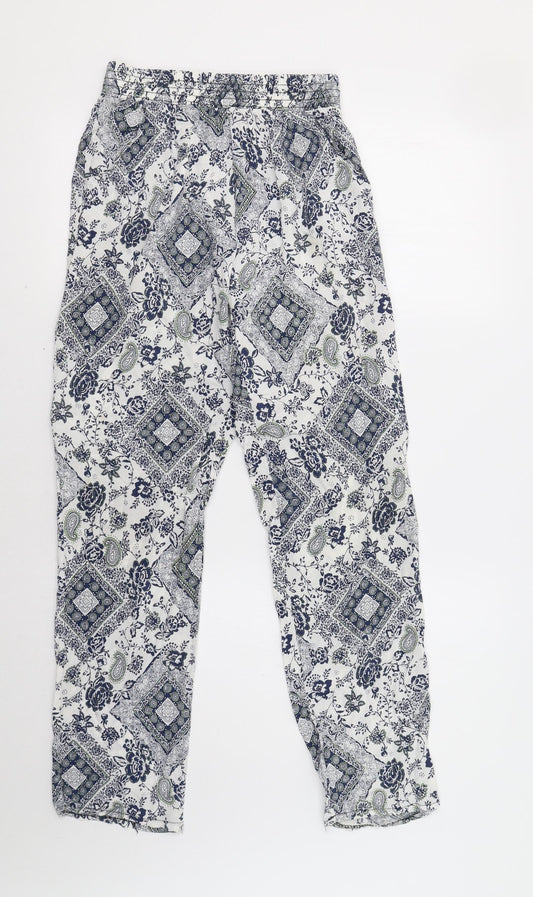 Womens UK Size S YAYA Regular Fit  Blue Trousers
