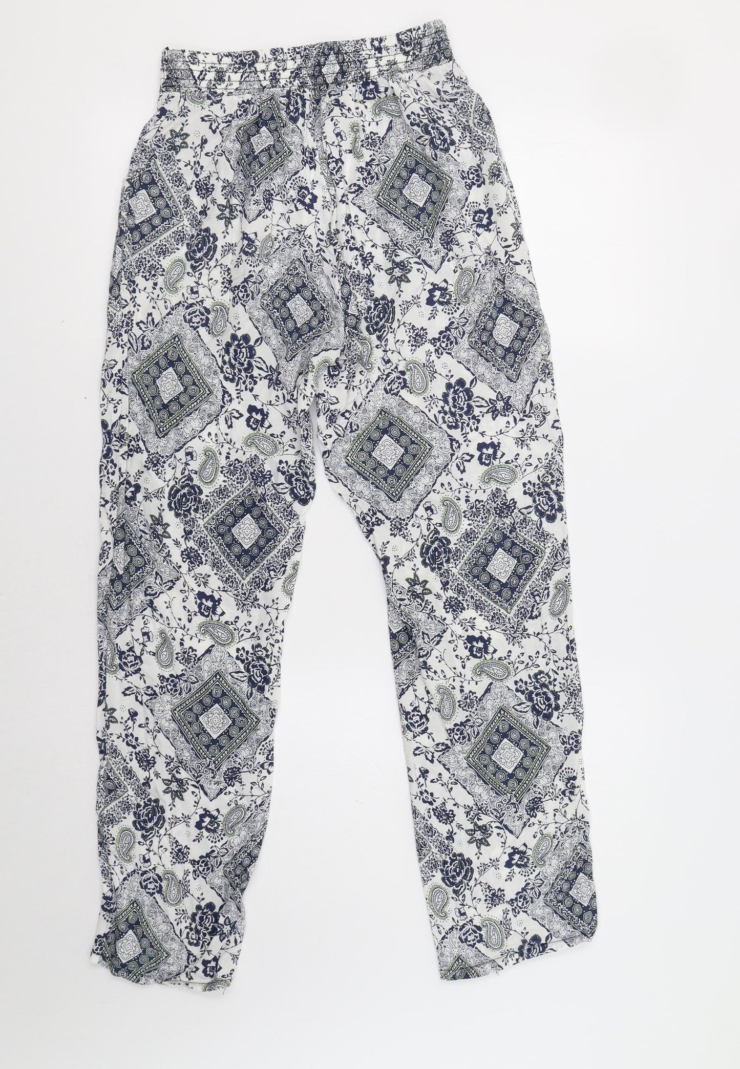 Womens UK Size S YAYA Regular Fit  Blue Trousers