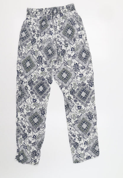 Womens UK Size S YAYA Regular Fit  Blue Trousers