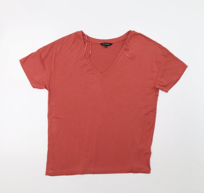Womens UK Size 12 Peacocs Pink Basic T-Shirt