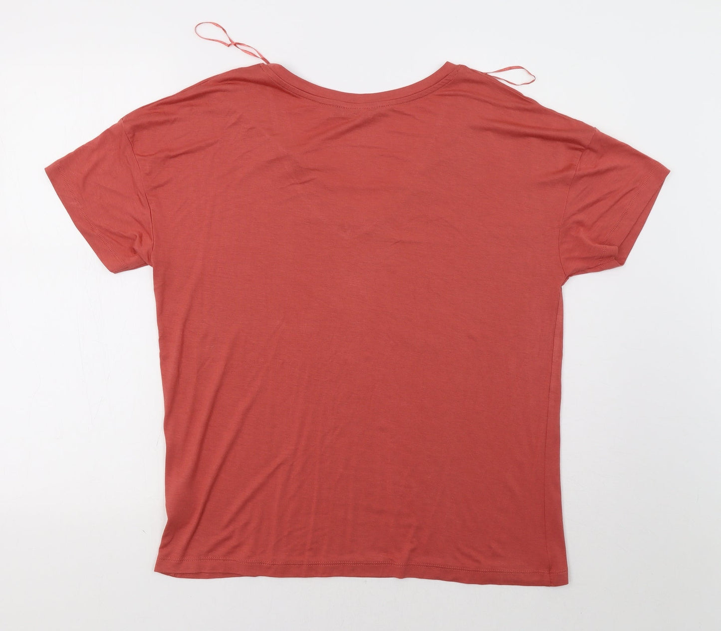 Womens UK Size 12 Peacocs Pink Basic T-Shirt