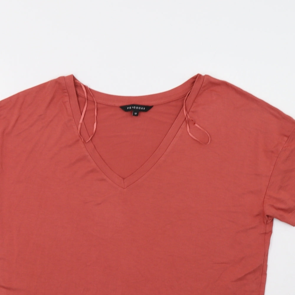 Womens UK Size 12 Peacocs Pink Basic T-Shirt