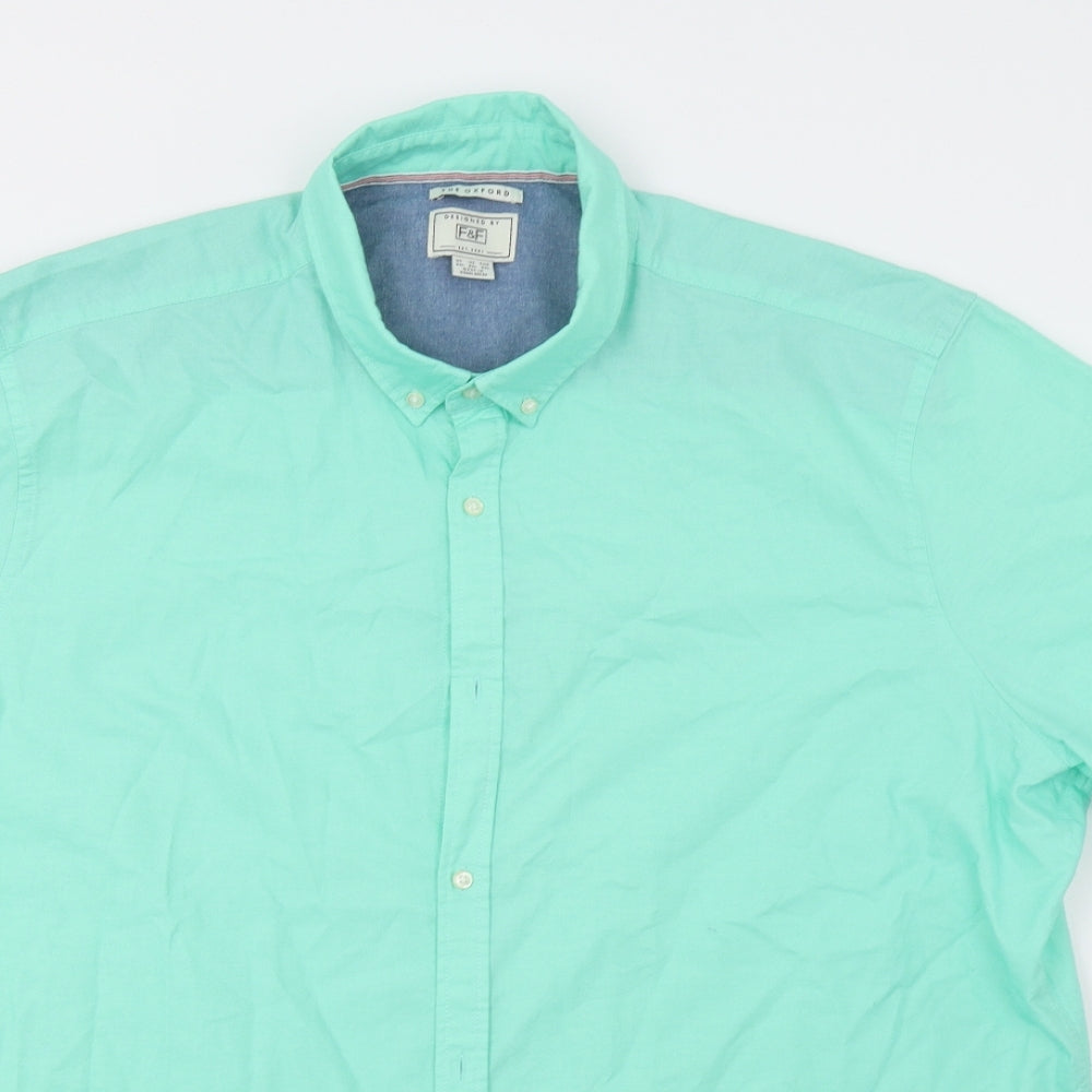 F&F Mens Green    Button-Up Size 2XL