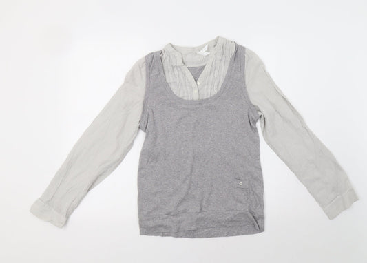 Womens UK Size 12 M&S Grey Pullover Jumper