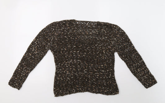 Womens UK Size L Made in Italy Green Pullover Jumper