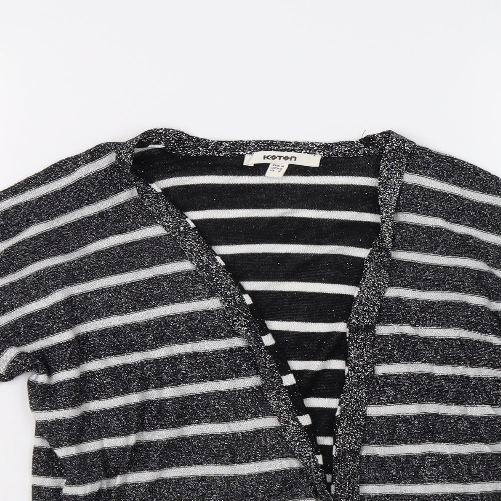 Womens UK Size M Koton Black Cardigan Jumper