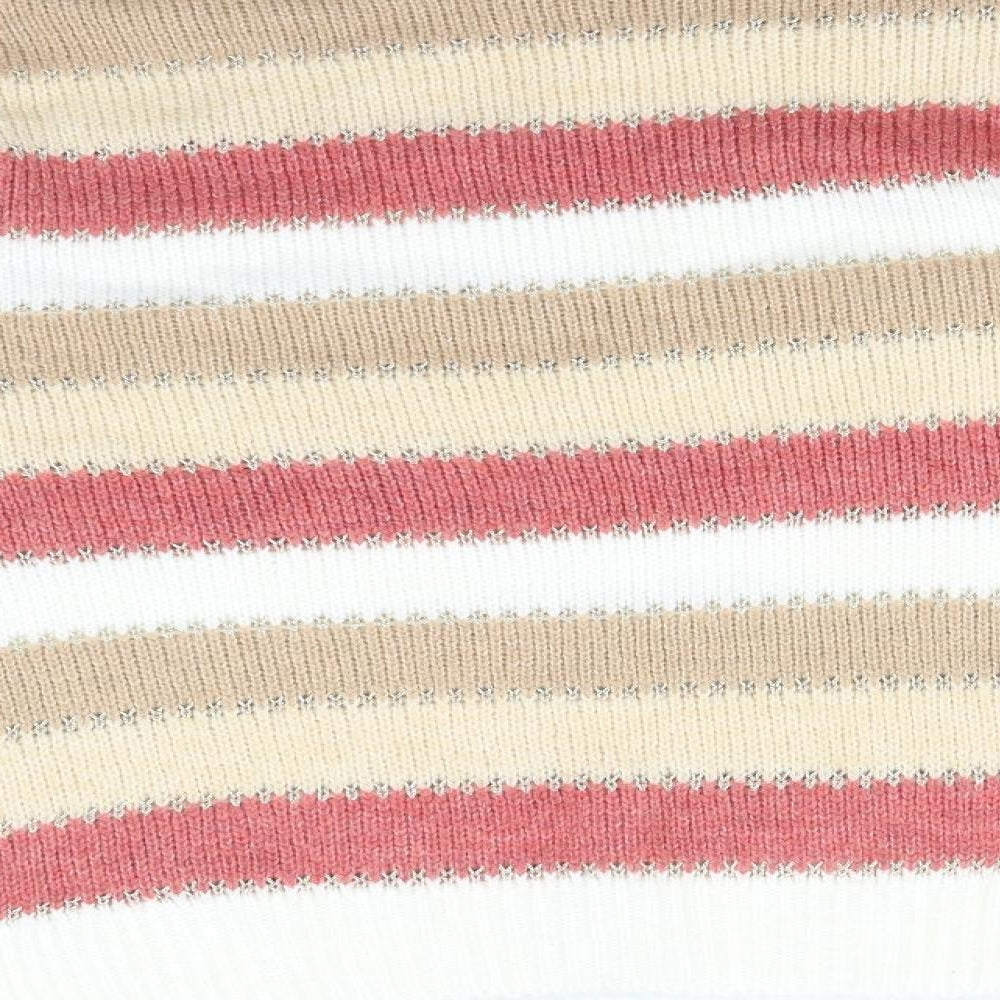 Peacocks Womens Multicoloured Striped  Pullover Sweatshirt Size L