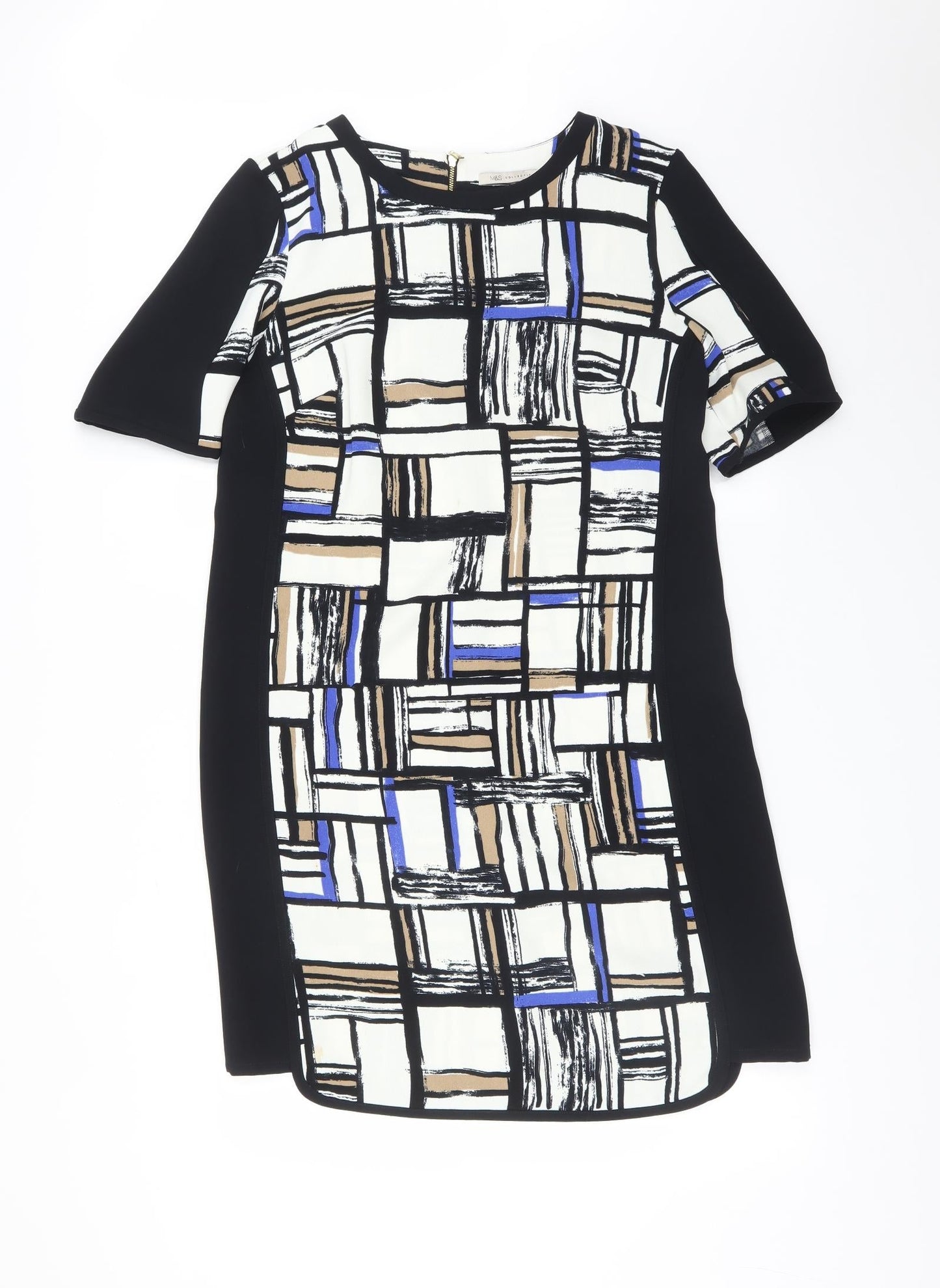 M&S Womens Multicoloured Check  A-Line  Size 12