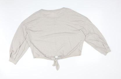 Womens UK Size L H&M Grey Basic T-Shirt