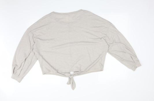 Womens UK Size L H&M Grey Basic T-Shirt