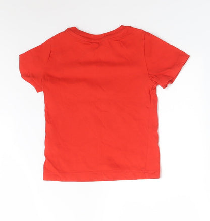 H&M Girls Red   Basic T-Shirt Size 3-4 Years  - BOAT