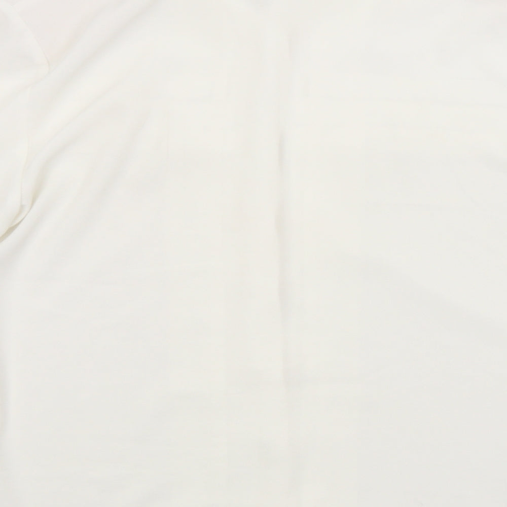 Womens UK Size M Country Casuals White Basic Button-Up