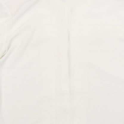 Womens UK Size M Country Casuals White Basic Button-Up