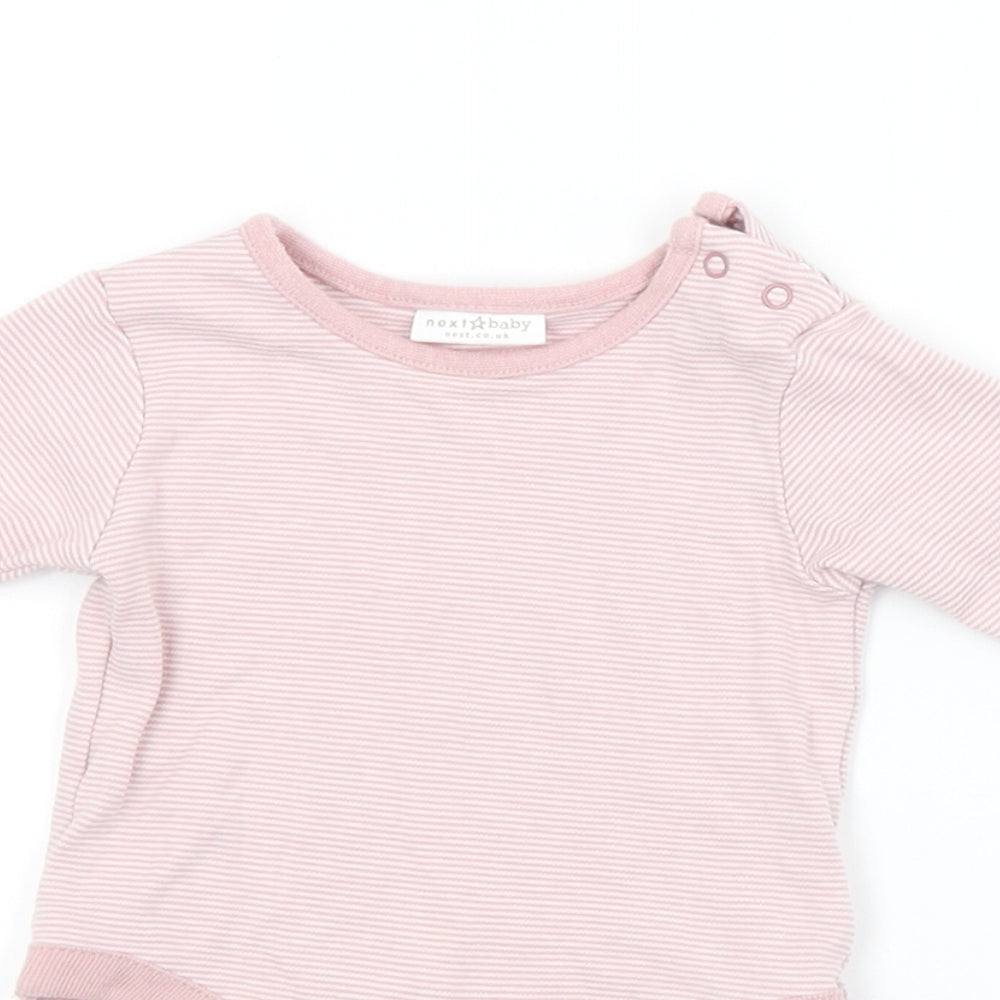 NEXT Baby Pink Striped  Babygrow One-Piece Size 0-3 Months