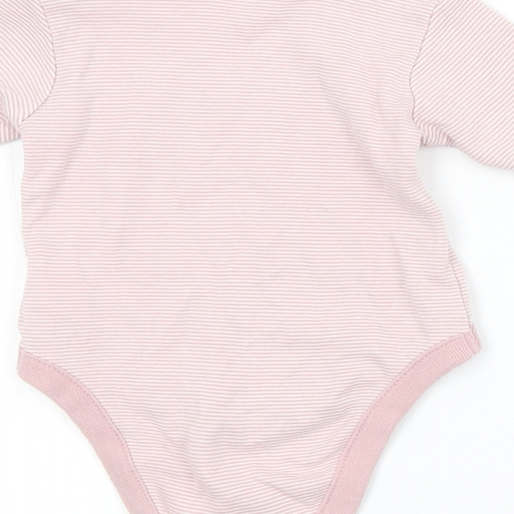NEXT Baby Pink Striped  Babygrow One-Piece Size 0-3 Months