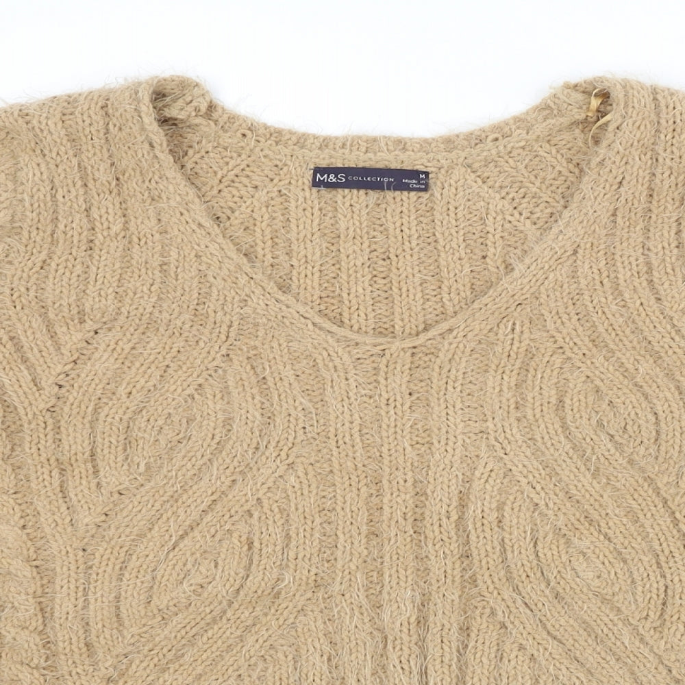 Womens UK Size M M&S Brown Pullover Jumper