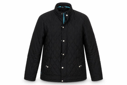 Front view of Propeller women’s black quilted coat, size M